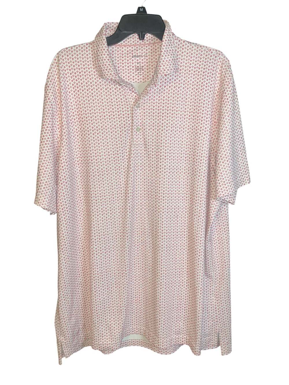 johnnie-O PREP-FORMANCE Geometric Print Polo Shirt Size XL